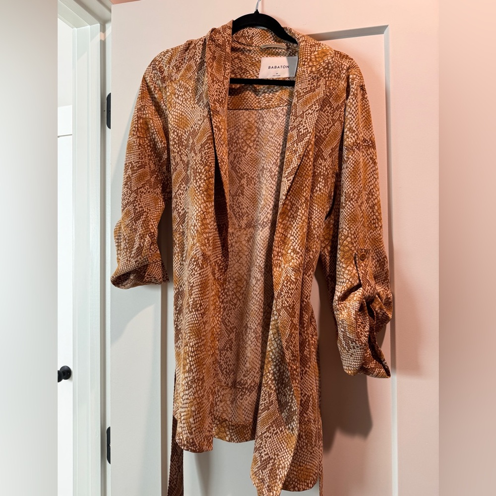 Babaton Brown and Tan Patterned Jacket